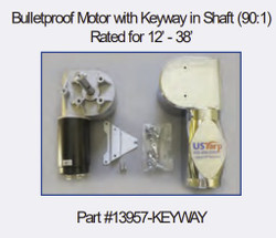 Bulletproof Motor, 12 Violate, 90:1 with 3/16" keyway