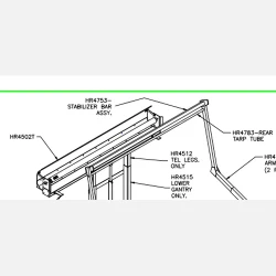 REAR TARP TUBE FOR RPSA TRAILE