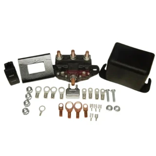 Electric Conversion Kit up to 40 feet : Relay switch Kit, 90:1 Motor, 50 feet  6 gauge wire.