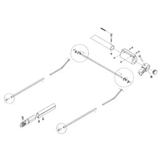 Heavy-Duty Aluminum Arm, 96 inches length for body up to 16 feet  w/30 degree bend