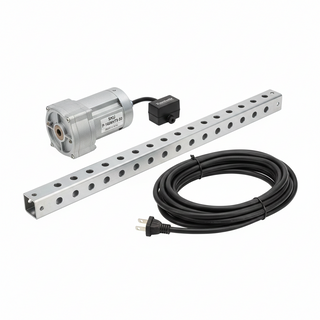 Electric Head Assembly for trailer 24-40 feet , Heavy-Duty tarp Axel, Trombetta Switch, 90:1 motor, 80 feet wire