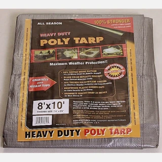 All Season Silver Black Heavy Duty Poly Tarps, Sold by the Case