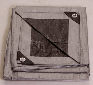 All Season Silver Black Heavy Duty Poly Tarps