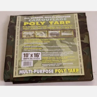 All Season Multi-Purpose Camouflage Poly Tarp, Sold by the Case