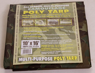 All Season Multi-Purpose Camouflage Poly Tarp, Sold by the Case