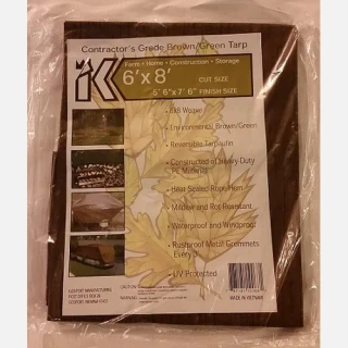 All Season Brown Green Reversible Poly Tarpaulins, Sold by the Case
