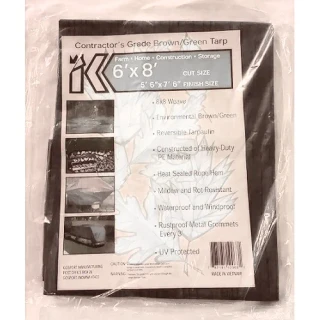 All Season Brown Green Reversible Poly Tarpaulins, Sold by the Case