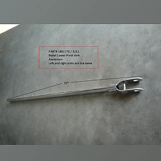 Bullet Lower Pivot Arm Weldment, Aluminum, left and right arms are the same