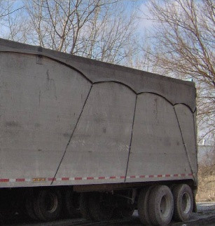 White Polyester # 8600 1/2" Mesh Tarp | Refuse Transfer Trailer Tarps