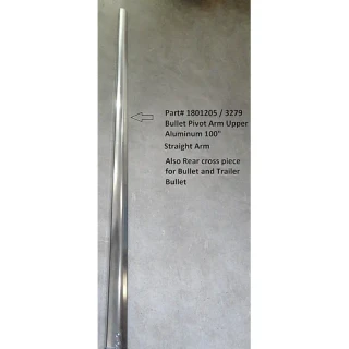 Pivot Upper Straight Arm, Aluminum Extrusion Drilled 100 inch