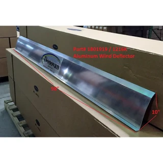 Aluminum Wind Deflector - 1 Piece, 10" wide x 98" long