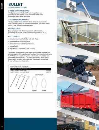 Bullet Arm Kit - 30 Degree Bend — official Bullet construction catalog reference