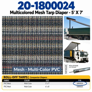 Multicolored Mesh Tarp Diaper - 5' X 7'