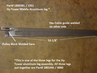 Aluminum Leg Assembly - Medium (20-1351/1800381)