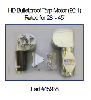 Heavy Duty Bulletproof 90:1 Tarp Motor; 12V