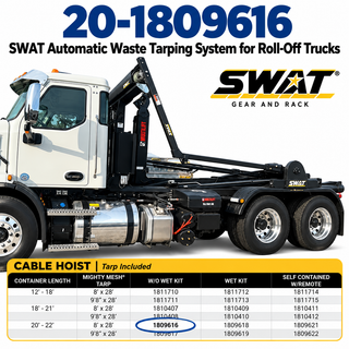 SWAT Automatic Waste Tarping System for Roll-Off Trucks