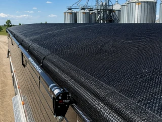 Black Grid Tarp - SIDEWINDER System, 10' x 55' | DeBrovys