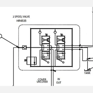 Cover Control Valve, 2 spool -