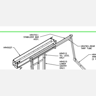 REAR TARP TUBE FOR RPSA TRAILE