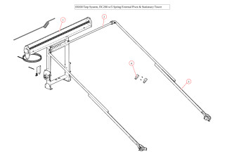 DC200, TM Stationary Tower, 5 Spring 84 inches Ext Pivot, Wide Bow Set