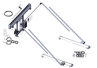 DC300, SD Single Stage Tower, 6 Spring Low Profile Sliding Pivot, Wide Bow Set