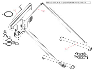 DC302, SD Single Stage Tower, 5 Spring Vertical Sliding Pivot, Wide bow Set