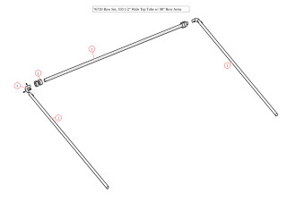 Bow Set, 103 1/2 inches Wide Top Tube and 103 1/2 inches Side Arms