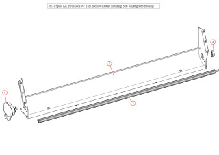 Spool Kit, Hydralock 98 inches Tarp Spool w/Extend Mounting Bkts and Integrated Housing