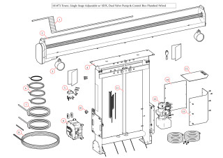 Tarp System, Super Duty Single Stage Adjustable w/Dual Valve Pump and Control Box