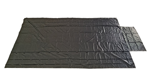 Steel Tarp 16 feet x 27 w/4 feet flap on one end.