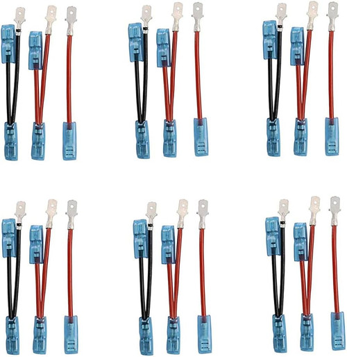 Set of 6 gauge wire terminals for Relay and Trombetta style switches (25-P-W6-C)