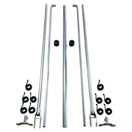 5-spring Heavy-Duty Aluminum arm set to cover up to 28 feet.