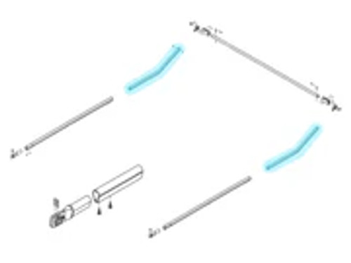 HD Aluminum Arm, 96" length for body up to 16'  w/30 degree bend