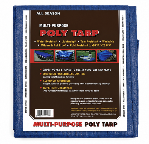 All Season Blue Poly Tarps, Sold by the Case