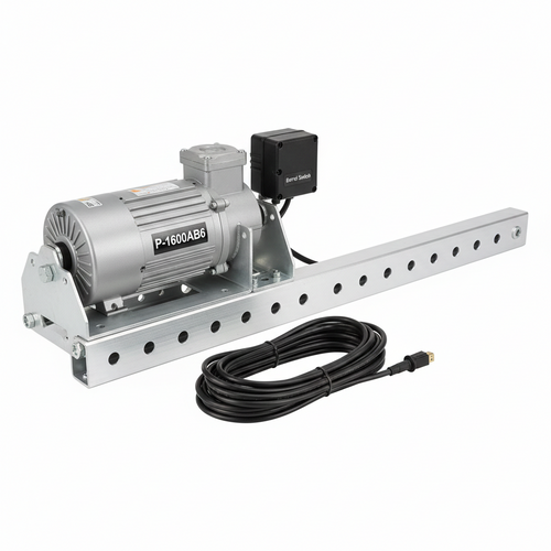 Electric Head Assembly, Adjustable tarp Axel, Barrel Switch,60:1 motor, 50' wire