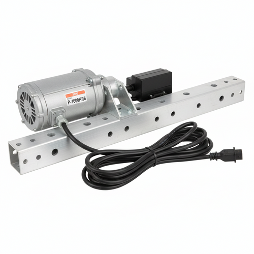 Electric Head Assembly, Adjustable tarp Axel, Barrel Switch,90:1 motor, 50' wire