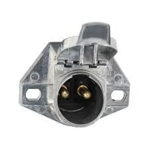 TRAILER QUICK DISCONNECT socket only- horizontal metal 2 prong