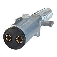 TRAILER QUICK DISCONNECT plug only- vertical metal 2 prong