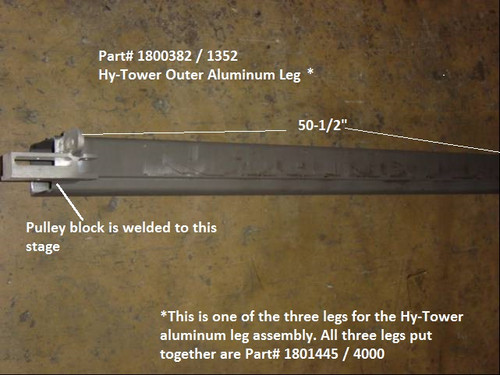 Aluminum Leg Assembly - Outer (20-1352/1800382)
