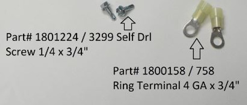 Ring Terminal - 4 Ga. x 3/8" (20-758/1800158)