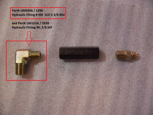 Hydraulic Fitting - 3/8MP x 90° (20-2959/1801016)