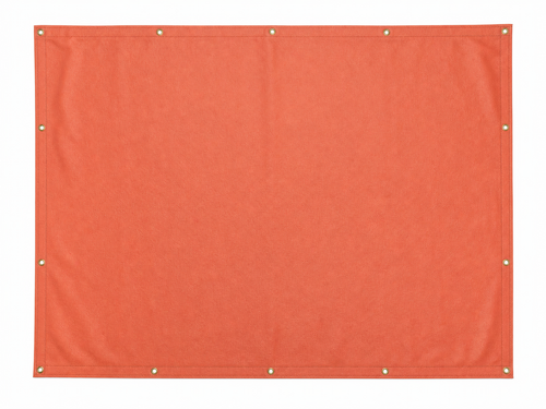 17 oz. Salmon Neoprene Coated Fiberglass Welding Blanket - Full Flat Lay with Brass Grommets 24" Apart