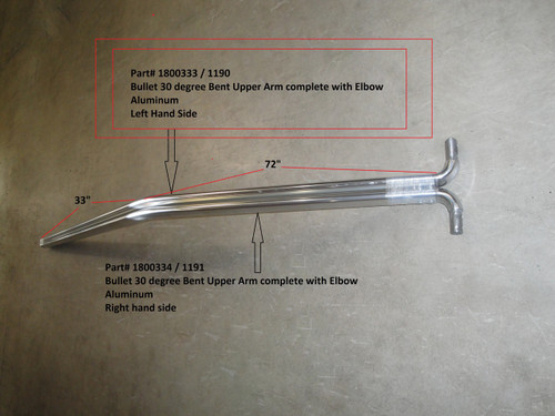 Upper Arm w/30 Bend - Driver Side - Bullet System (20-1190/1800333)