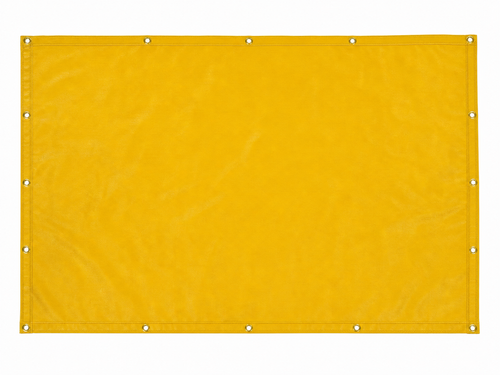 Full Flat Lay with Brass Grommets - 24 oz. Gold Slag-Shed Fiberglass Welding Blanket