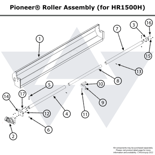 HR1580 Roller Assembly, HR1500 H Automatic Covering System