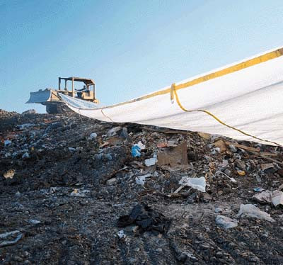 9 oz. 30 mil White Polypropylene Landfill Covers