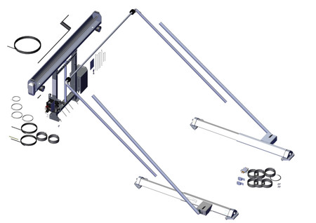 DC302, SD Single Stage Tower, 5 Spring Vertical Sliding Pivot, Wide bow Set