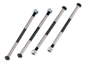 E0123 Lower Suspension Shafts w/Nuts (4pcs): X6, 5R/T