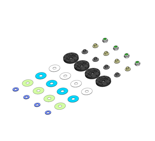 FP23410 MIP Bypass1 Hi-Flow Pistons, 8-Hole x 1.2mm Set, 16mm, 1/8th Scale