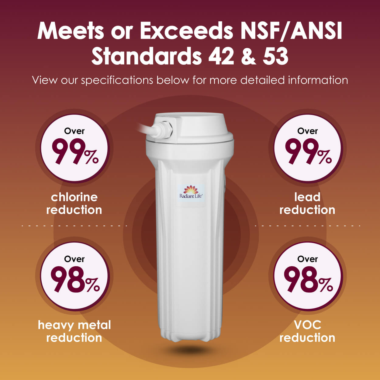 Radiant Life Direct Connect Water Filter Advanced Filter Technology